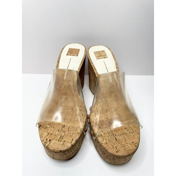 Dolce Vita Sandals Womens Size 11 Crystal Vinyl Slip On Platform New - Picture 3 of 10